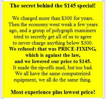 Why the lowest price on a polygraph test